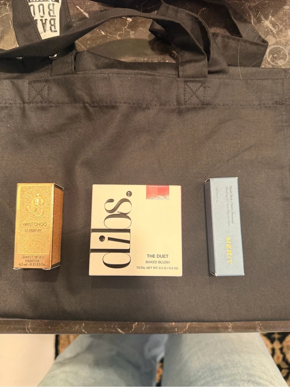 Saint Laurent Black Tote Beauty Bundle